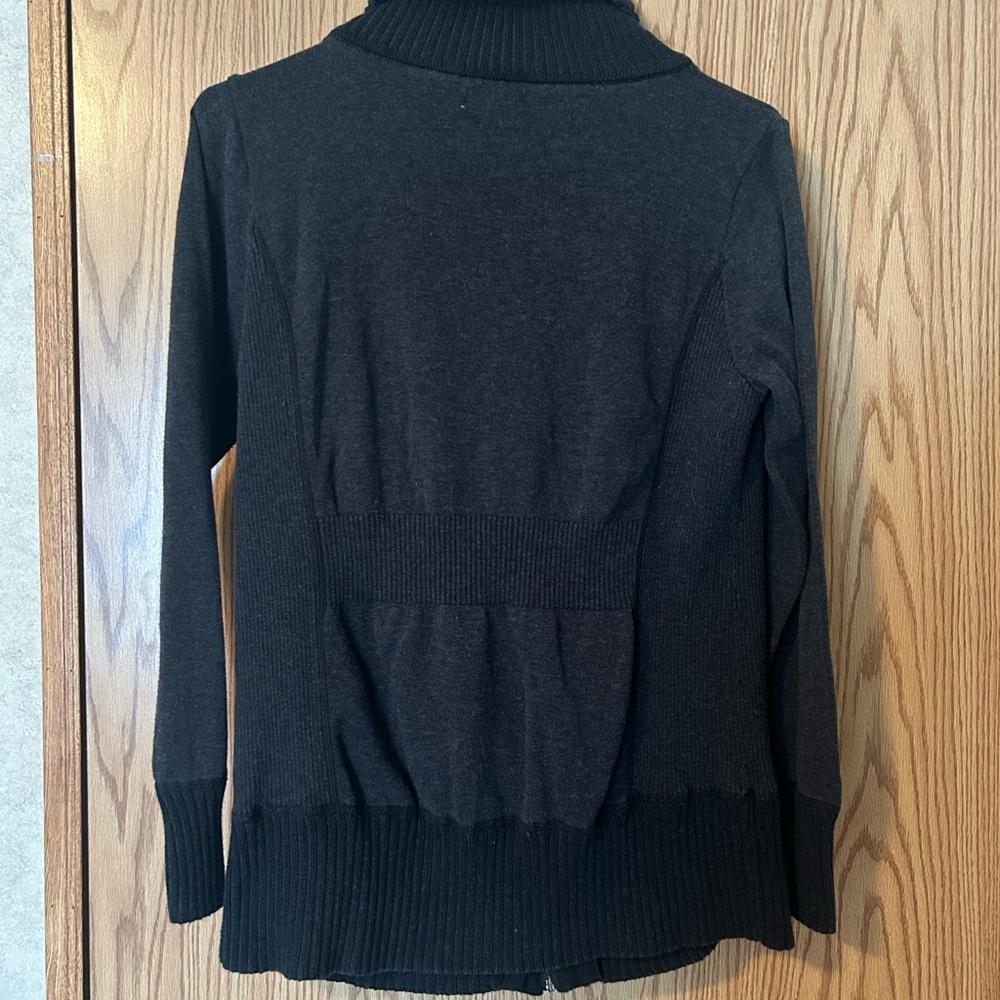 Cache Black Ribbed Collar Jacket XL - Picture 10 of 14